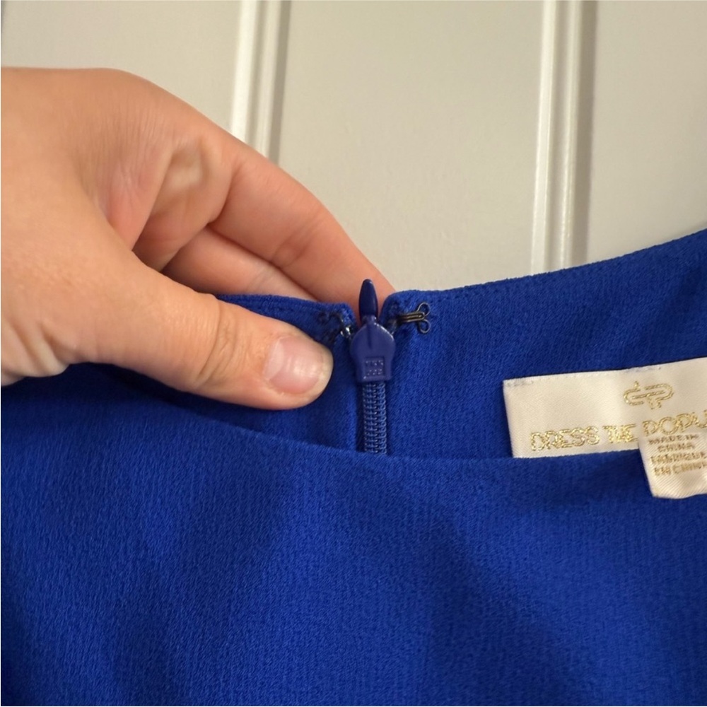 Dress the Population Vibrant Blue Midi Dress - Picture 5 of 9
